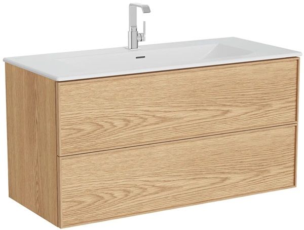 Vitra 67138 Metropole Edge Etajerli Lavabolu 120 cm Açık Meşe