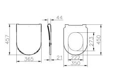 Vitra Univer. Round Klozet Kapak, 231-401R009 Mat Beyaz