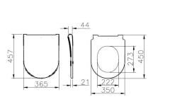 Vitra Univer. Round Klozet Kapak, 231-476R009 Taş Gri