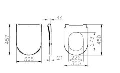 Vitra Univer. Round Klozet Kapak, 231-476R009 Taş Gri