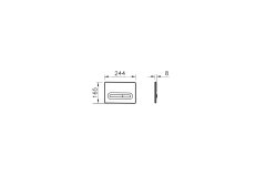 VitrA 740-0885 Loop T Temassız Kumanda Paneli 8 cm Mat Krom