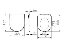 Vitra Univer. Round Klozet Kapak, 231-483R009 Siyah