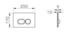 Vitra 740-2101 Liquid Kumanda Paneli Parlak Siyah