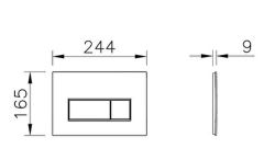 Vitra 740-2300 Root Square Kumanda Paneli Parlak Beyaz