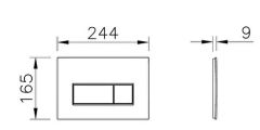 Vitra 740-2380 Root Square Kumanda Paneli Parlak Krom