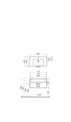 Vitra 56069 S50 Lavabo Dolabı 80 Cm, Altın Kiraz