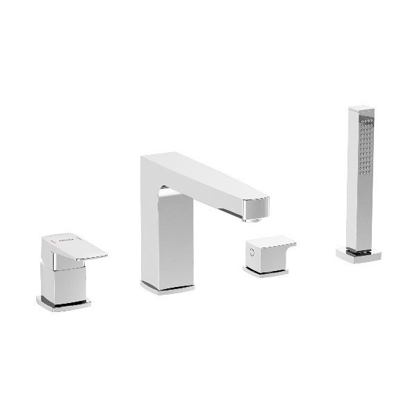 Artema Root Square A42757 Küvet Bataryası (4 Delikli) Krom