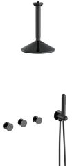 Vitra A4277739 Liquid Ankastre Duş Seti Parlak Siyah