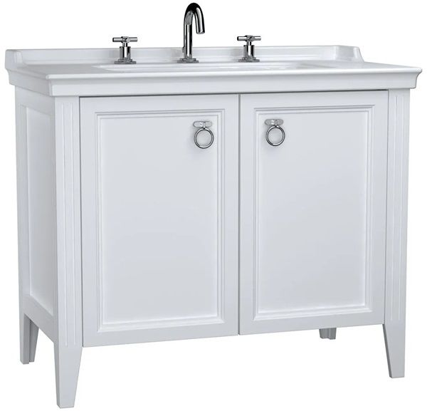 Vitra Valarte 62165 Lavabo Dolabı 100 Cm,Kapaklı, Etajerli Lavabolu,Mat Beyaz