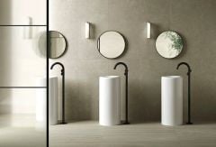 Vitra A4277639 Liquid Yerden Lavabo Bataryası(Soldan Kullanım) Parlak Siyah