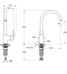 Artema A43419 Flow Soft Eviye Bataryası Krom
