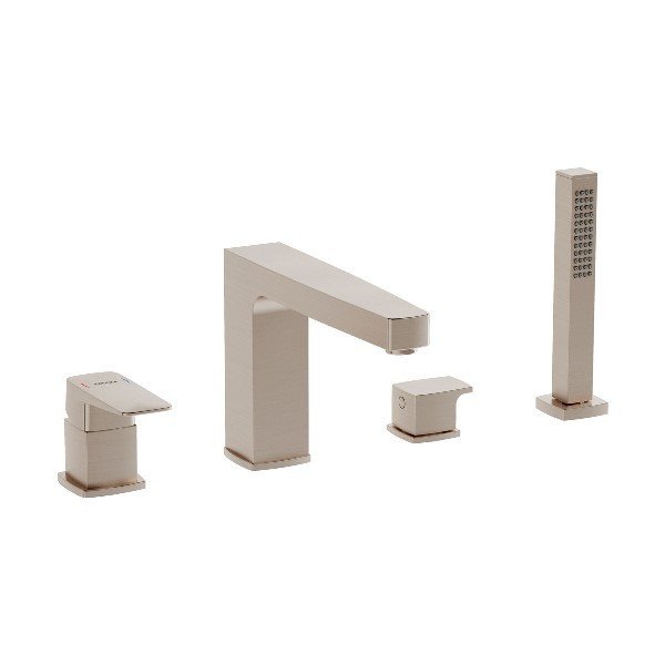 Artema Root Square A4275734 Küvet Bataryası (4 Delikli) Fırçalı Nikel