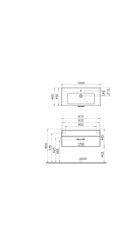 Vitra 56073 S50 Lavabo Dolabı 120 Cm, Altın Kiraz