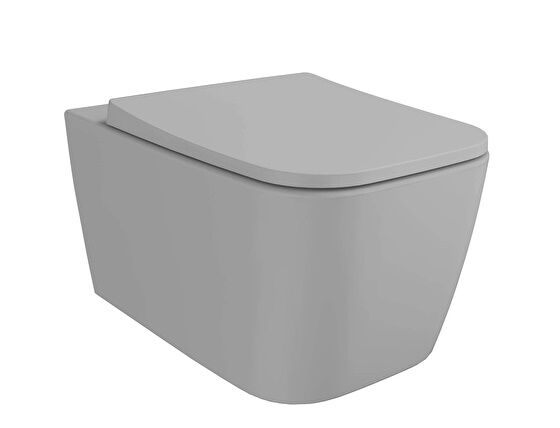Vitra 7906B476-0090 Metropole Square Asma Klozet Taş Gri