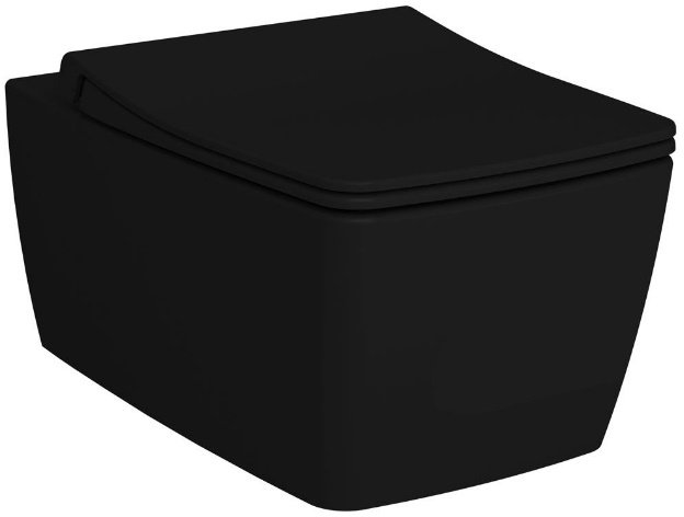 VitrA 7672B083-0559 Metropole Rim-ex Asma Klozet 56cm Mat Siyah
