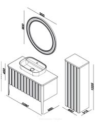 Lineart Lotus 90 Banyo Dolabı + Ledli Ayna