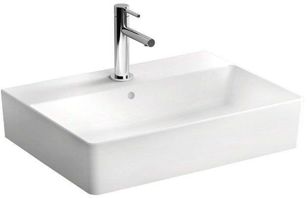 Vitra Nuo 7432B003-0001 Dikdörtgen Lavabo, 60 cm, Parlak Beyaz
