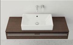 Vitra Nuo Dikdörtgen Tezgah Üstü Lavabo 50 Cm 7436b003-0012