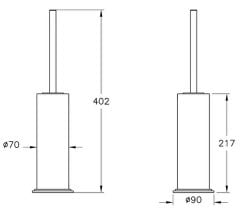 VitrA A4452136 Origin Classic Tuvalet Fırçalığı,Yerden,Mat Siyah