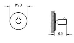 Vitra A4285729 Origin Ankastre 2 Yollu Yönlendirici(Sıva Üstü Grubu) Bakır