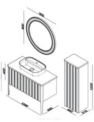 Lineart Lotus 110 Banyo Dolabı + Ledli Ayna