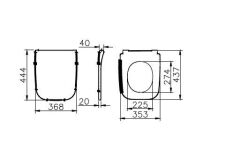 Vitra Universal Square Klozet Kapak, 212-476R009 Taş Gri