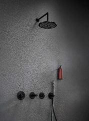 Vitra A4554339  Origin 1f El Duşu Takımı Parlak Siyah