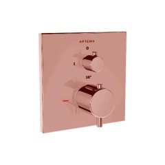 Artema Root Square A4335829 Ankastre Termostatik Duş Bataryası (V-Box Sıva Üstü Grubu) Bakır