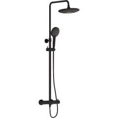 VitrA AquaHeat Bliss 240 A4720536 2F Termostatik Duş Sistemi, Mat Siyah