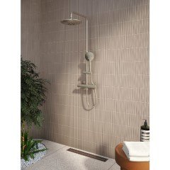 VitrA AquaHeat Bliss 240 A4720534 2F Termostatik Duş Sistemi, Fırçalı Nikel