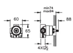 VitrA A42819 Suit Ankastre 3 Yollu Yönlendirici(Sıva Altı Grubu)