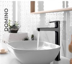 Newarc Domino 971001B Çanak Tipi Lavabo Bataryası, Siyah