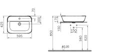Vitra 7426B022-0001 Geo Çanak Lavabo Mat Kum Bej
