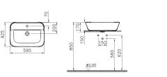 Vitra 7426B022-0001 Geo Çanak Lavabo Mat Kum Bej