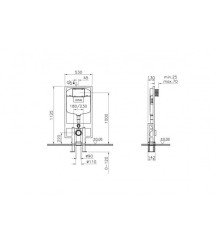 Vitra 768-4800-01 Asma Klozetler İçin Alçıpan Duvar İçi 3/6 Lt 8 Cm