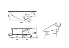 Vitra Plural 64041 Büyük Tezgah, 160 cm, Koyu Meşe, (Sağ)