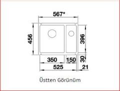 Nuevo Sonic 350/150U Tezgah Altı Seramik Eviye