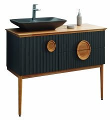 Lineart Arte 100 Füme Lavabo Dolabı + Ledli Ayna