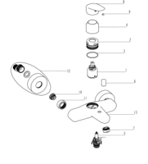 Artema A43057 Flow Round Banyo Bataryası Krom