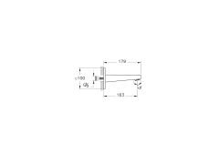 Artema Root Square A4311634 Çıkış Ucu, Fırçalı Nikel