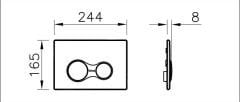 Vitra 740-0480 Sirius Kumanda Paneli Parlak Krom