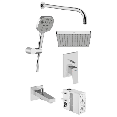 Artema A49325 Minimax Square Ankastre Duş Seti Krom
