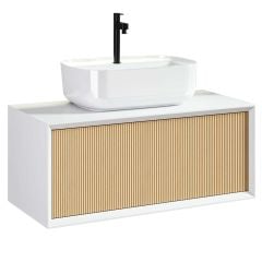 Lineart Cubıc 100cm Çanak Lavabo Dolabı + Ledli Ayna