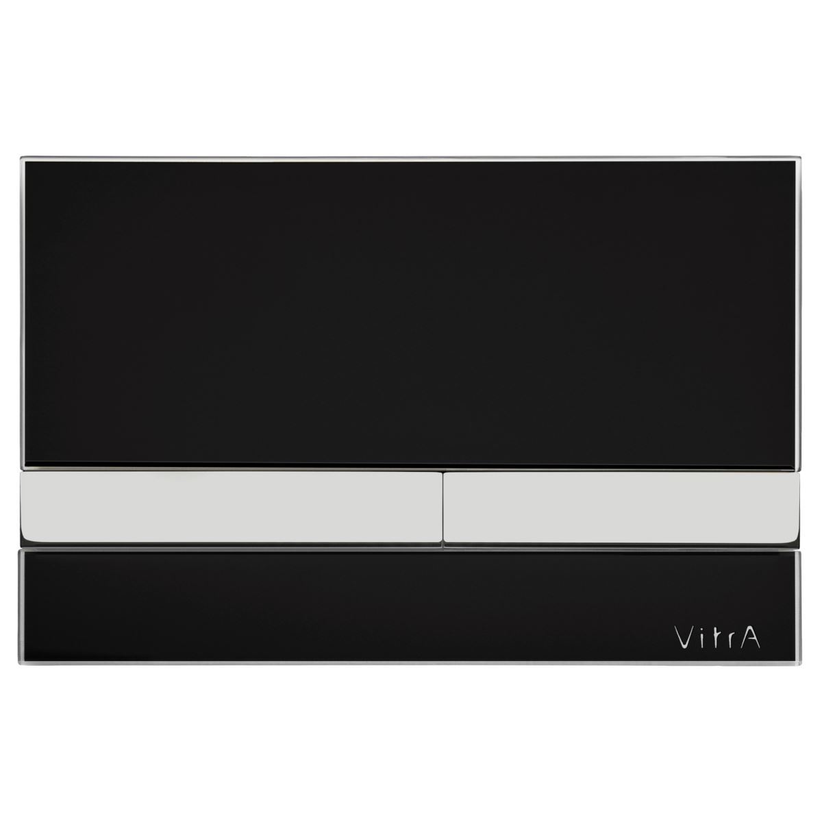 Vitra 740-1101 Select Mekanik Kumanda Paneli Cam Siyah - Krom Buton