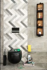 Vitra 740-1101 Select Mekanik Kumanda Paneli Cam Siyah - Krom Buton