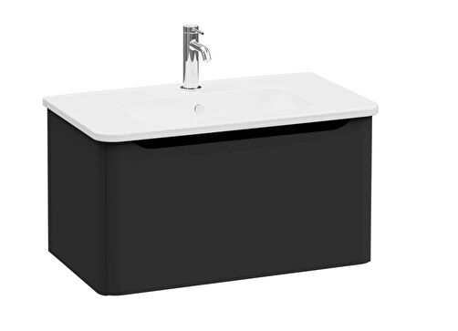 Vitra Integra Round 69908 Lavabo Dolab 80cm Mat Grafit