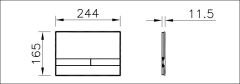 Vitra 740-1101 Select Mekanik Kumanda Paneli Cam Siyah - Krom Buton