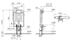 Vitra 768-1851-01 Asma Klozetler İçin Gömme Rezervuar 8 Cm