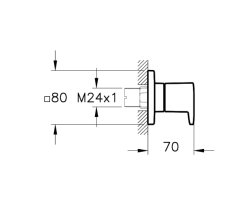Artema Root Square A42729 Ankastre Stop Valf, Krom