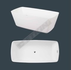 Sanacryl Recto 185x86x63 Düz Küvet Parlak Kırmızı